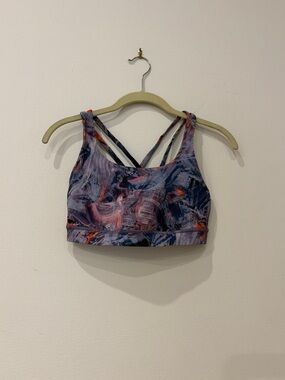 lululemon athletica Abstract Multi-Brush Sports Bra - Purple & Pink & Black